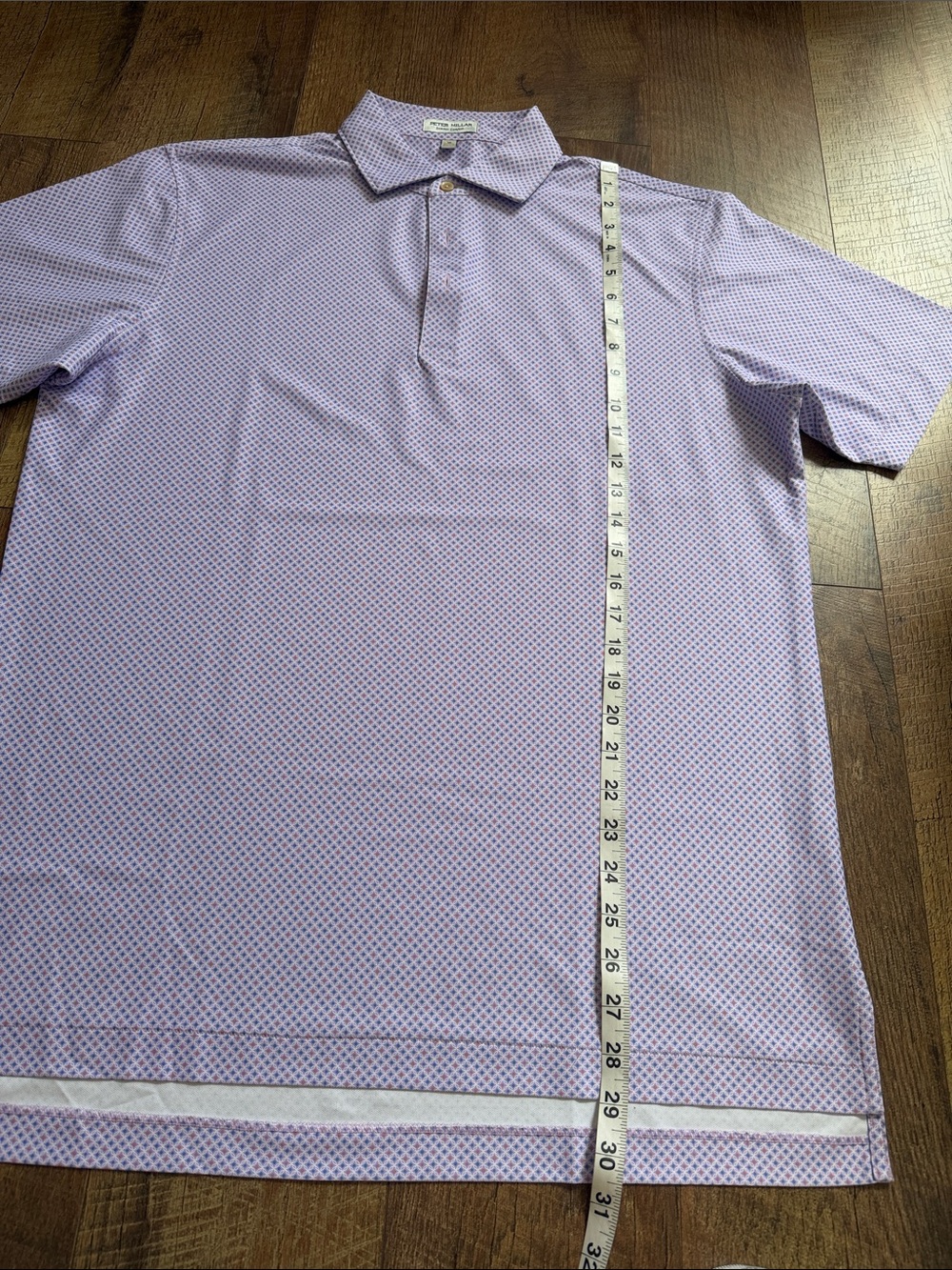 Peter Millar Lavender Micro-Print Polo Shirt - Picture 5 of 9